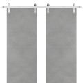 Sliding Double Barn Doors with Hardware | Planum 0010 Walnut | Silver 13FT Rail Hangers Sturdy Set | Modern Solid Panel Interior Hall Bedroom Bathroom Door Concrete