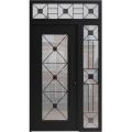 Front Exterior Prehung Aluminum Door / Iron 1655 Black / Entry Steel Metal Classic Painted 50 x 96 (36+14" x 80+16")-Right-hand Inswing Black