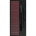 Front Exterior Prehung Steel Door / Ronex 0162 Red Oak / Entry Metal Modern Painted W36" x H80" Left hand Inswing Red Oak