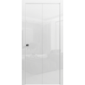 Sliding Closet Bi-fold Doors | Planum 0010 Chocolate Ash | Sturdy Tracks Moldings Trims Hardware Set | Wood Solid Bedroom Wardrobe Doors  Gloss White