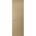 Hidden Door | Planum 0010 Matte Black Concealed Metal Frame 18" x 80" Right-hand Inswing Natural Veneer