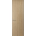 Hidden Door | Planum 0010 Matte Black Concealed Metal Frame 18" x 80" Right-hand Inswing Vertical Natural Veneer
