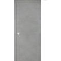 Sliding French Pocket Door with | Planum 0010 Primed | Kit Trims Rail Hardware | Solid Wood Interior Bedroom Sturdy Doors Concrete