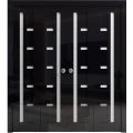 Sliding Closet Double Bi-fold Doors 72 x 80 inches | Quadro 4088 Gloss White | Tracks Trims Hardware Set | Wood Solid Bedroom Wardrobe Doors Gloss Black