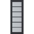 Slab Barn Door Panel Frosted Glass | Veregio 7602 Antracite | Sturdy Finished Doors | Pocket Closet Sliding-32" x 80" Antracite