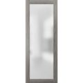 Slab Barn Door Panel | Planum 2102 Oak with Frosted Glass | Sturdy Finished Doors | Pocket Closet Sliding Ginger Ash