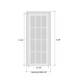 Pantry Kitchen Lite Door with Hardware | Lucia 8831 White Silk | Single Panel Frame Trims | Bathroom Bedroom Sturdy Doors-24" x 96" White