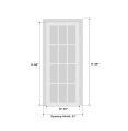Pantry Kitchen Lite Door with Hardware | Lucia 8831 White Silk | Single Panel Frame Trims | Bathroom Bedroom Sturdy Doors-30" x 84" White