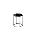 Coffe Table LUCCA 13x15x17 ERDEK BLANCO Black Glass 