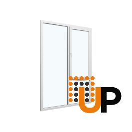 Three-Part Window PVC, Upper Section Operable (View from inside)