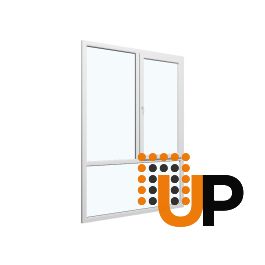 Three-Part Window Aluminum, Upper Section Operable (View from inside)