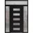 Front Exterior Prehung Aluminum Door / Iron 0255 Black / Entry Steel Metal Classic Painted 62 x 96 (14+36+14" x 80+16")-Right-hand Inswing Black