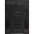 Front Exterior Prehung Aluminum Door / Iron 0188 Black / Entry Steel Metal Classic Painted 64 x 94 (16+36+16" x 80+14")-Left-hand Inswing Black