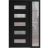 Front Exterior Prehung Aluminum Door / Iron 0255 Black / Entry Steel Metal Classic Painted 48 x 80 (36+12" x 80")-Right-hand Inswing Black