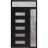 Front Exterior Prehung Aluminum Door / Iron 0255 Black / Entry Steel Metal Classic Painted 50 x 92 (36+14" x 80+12")-Right-hand Inswing Black