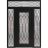 Front Exterior Prehung Aluminum Door / Iron 1600 Black / Entry Steel Metal Classic Painted 60 x 94 (12+36+12" x 80+14")-Right-hand Inswing Black