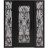 Front Exterior Prehung Aluminum Door / Iron 1601 Black / Entry Steel Metal Classic Painted 62 x 80 (14+36+14" x 80")-Left-hand Inswing Black