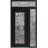 Front Exterior Prehung Aluminum Door / Iron 1633 Black / Entry Steel Metal Classic Painted 52 x 94 (36+16" x 80+14")-Left-hand Inswing Black