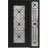 Front Exterior Prehung Aluminum Door / Iron 1655 Black / Entry Steel Metal Classic Painted 52 x 80 (36+16" x 80")-Left-hand Inswing Black