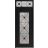Front Exterior Prehung Aluminum Door / Iron 1655 Black / Entry Steel Metal Classic Painted 36 x 96 (36" x 80+16")-Left-hand Inswing Black