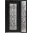 Front Exterior Prehung Aluminum Door / Iron 1688 Black / Entry Steel Metal Classic Painted 52 x 80 (36+16" x 80")-Right-hand Inswing Black