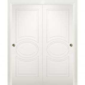 Solid French Door / Mela 7001 Matte White / Single Regular Panel Frame ...