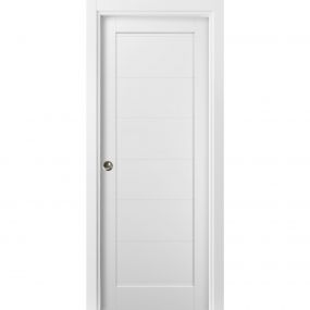 Sliding French Pocket Door with Frosted Glass 12 Lites | Felicia 3355 ...