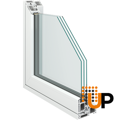 Single-Glass PVC Casement Window with Side Hinges (View from inside)