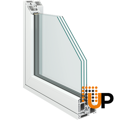 Bay Window PVC with Top Control, Single Glass Panel