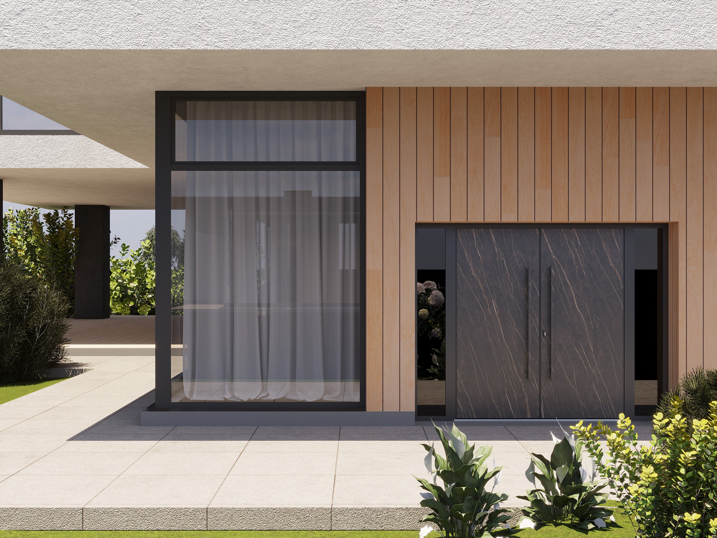 Dekton 0118 Exterior Aluminum Double door view 3