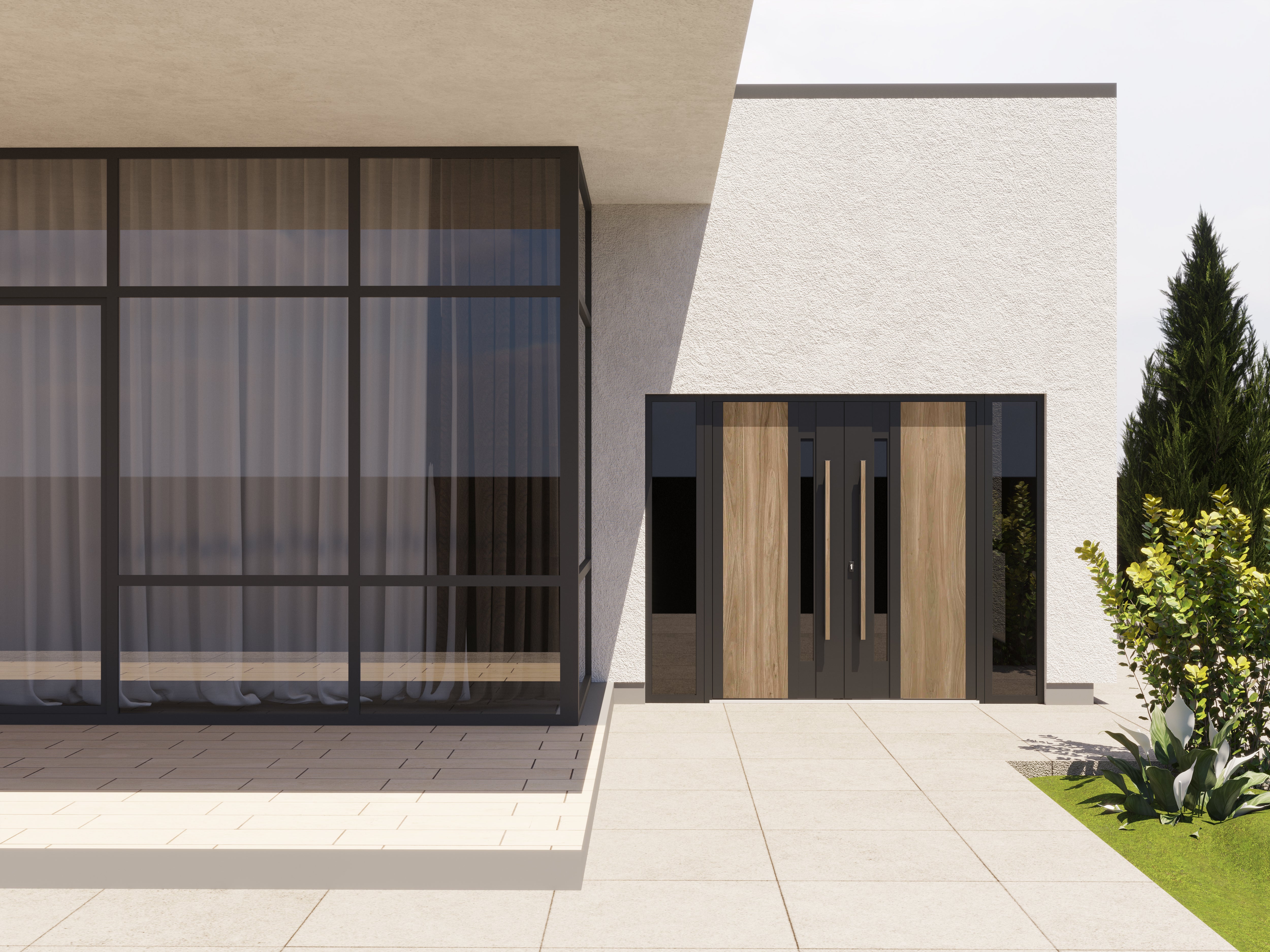 Dekton 0163 Exterior Aluminum Double door view 7