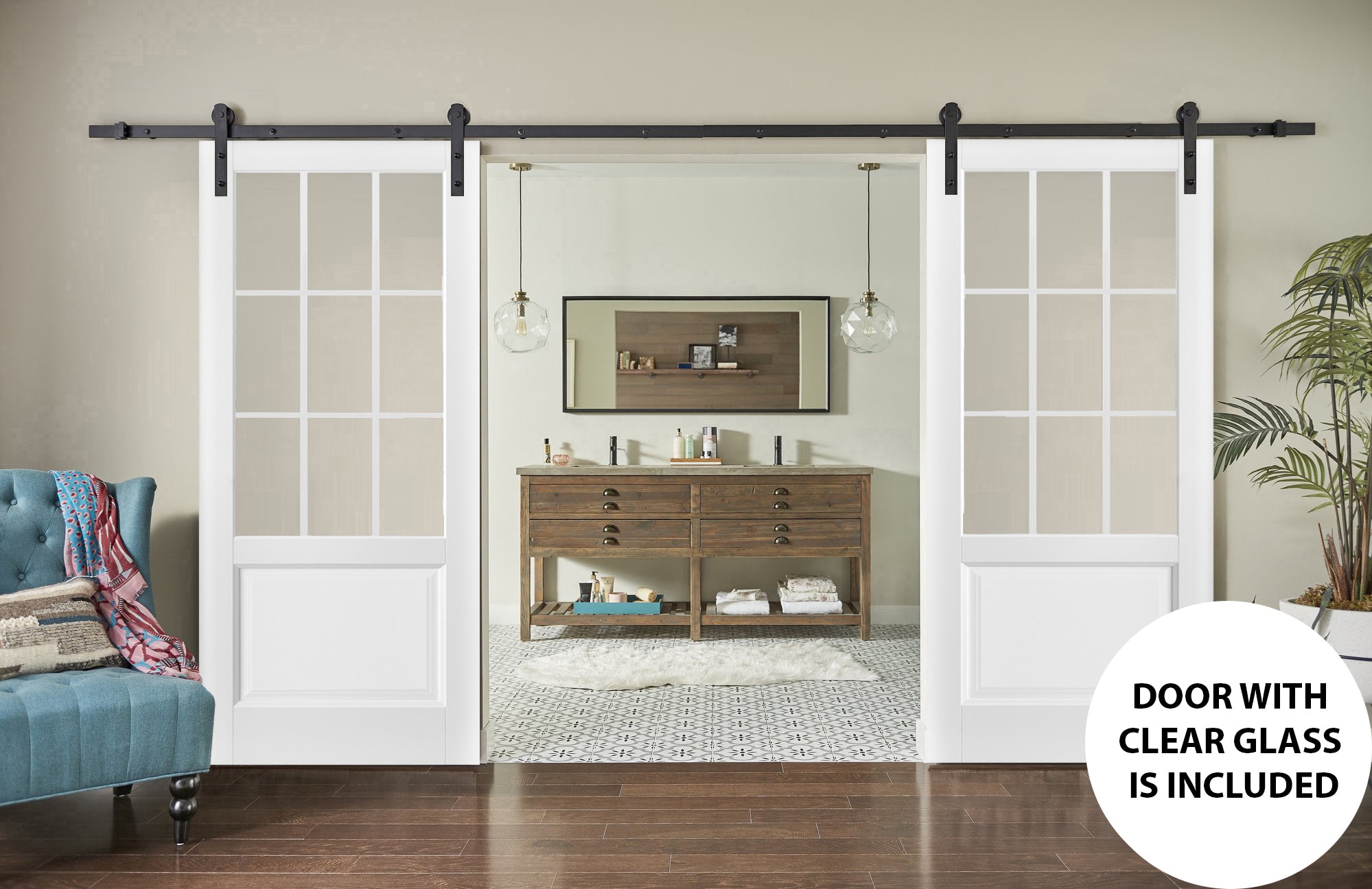 Felicia 3599 Double Barn door view 2