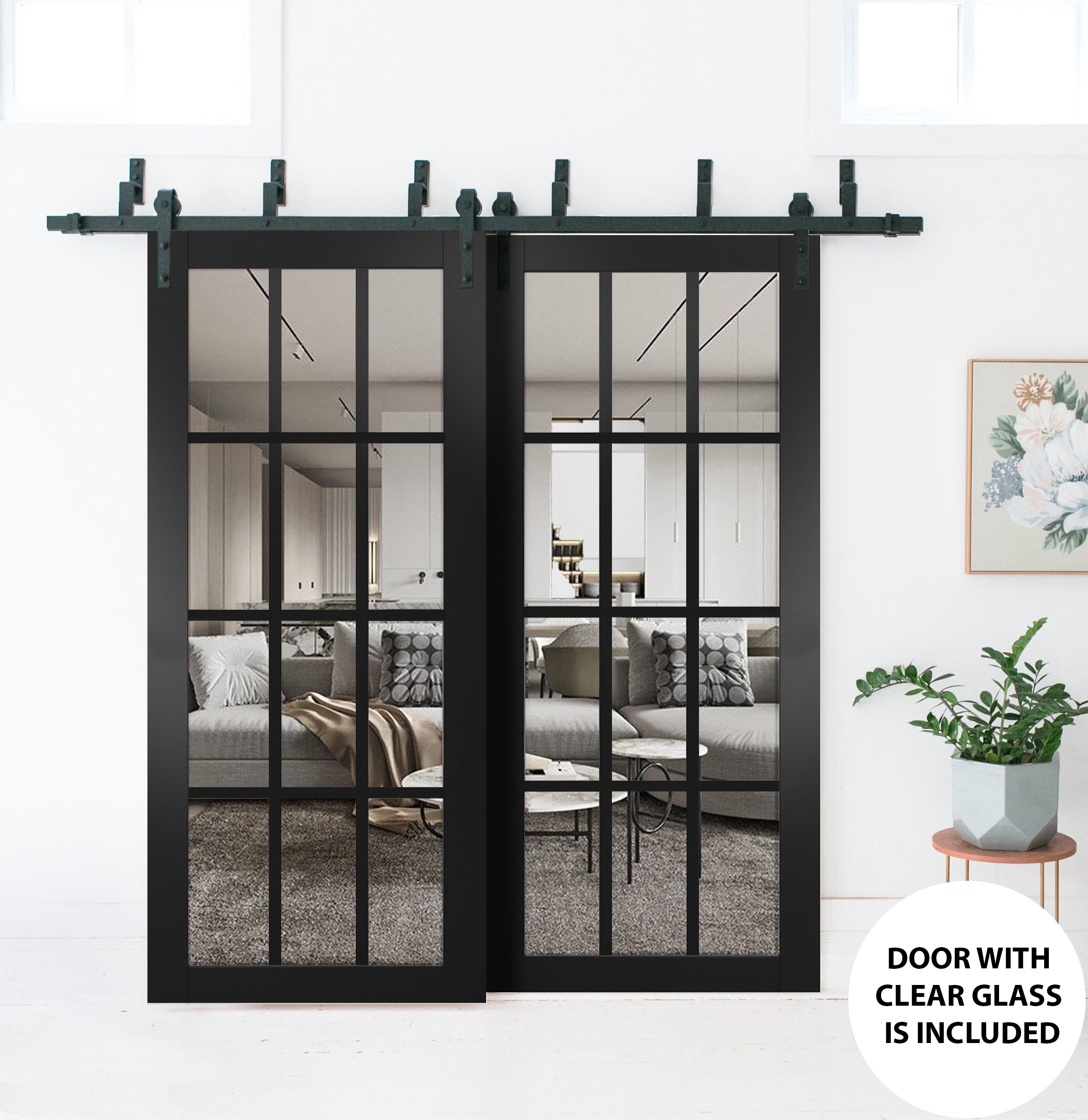 Felicia 3355 Double Barn — Bypass door view 2