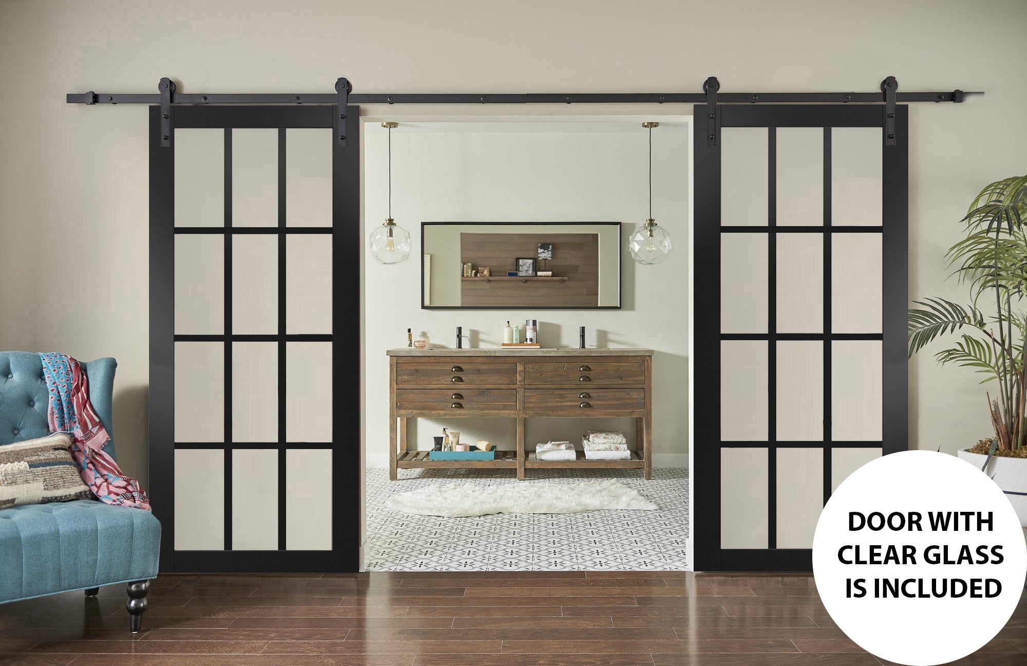 Felicia 3355 Double Barn door view 2