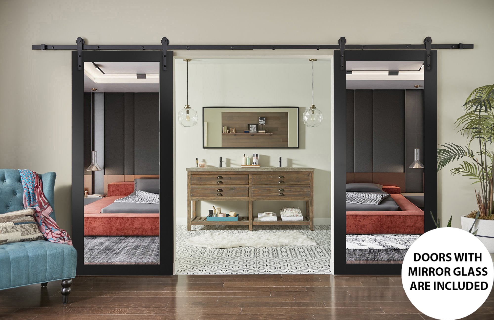 Lucia 1299 Double Barn door view 2