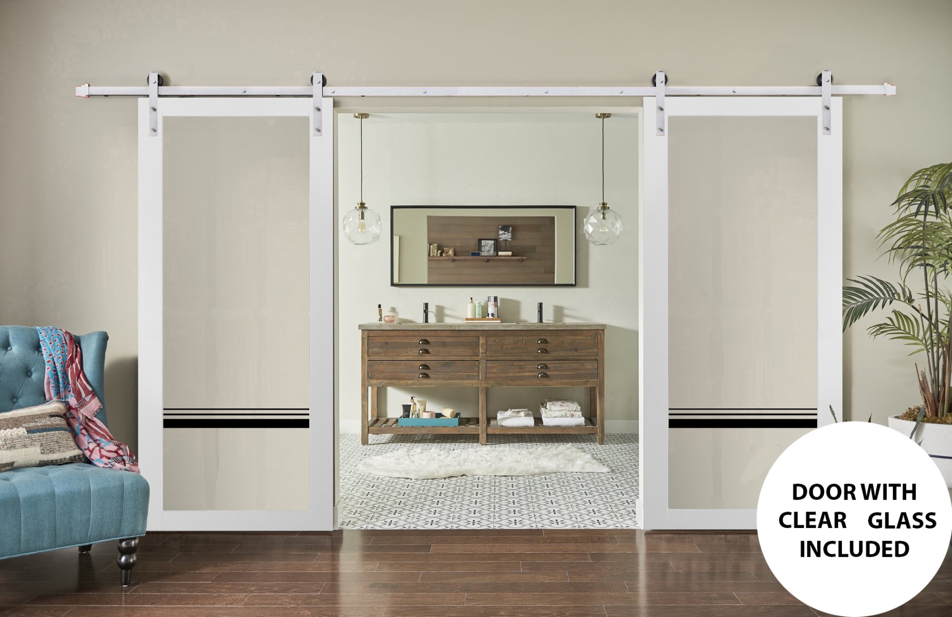 Lucia 2666 Double Barn door view 2