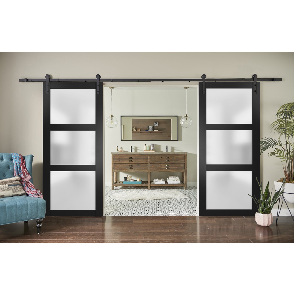 Lucia 2552 Double Barn door view 6