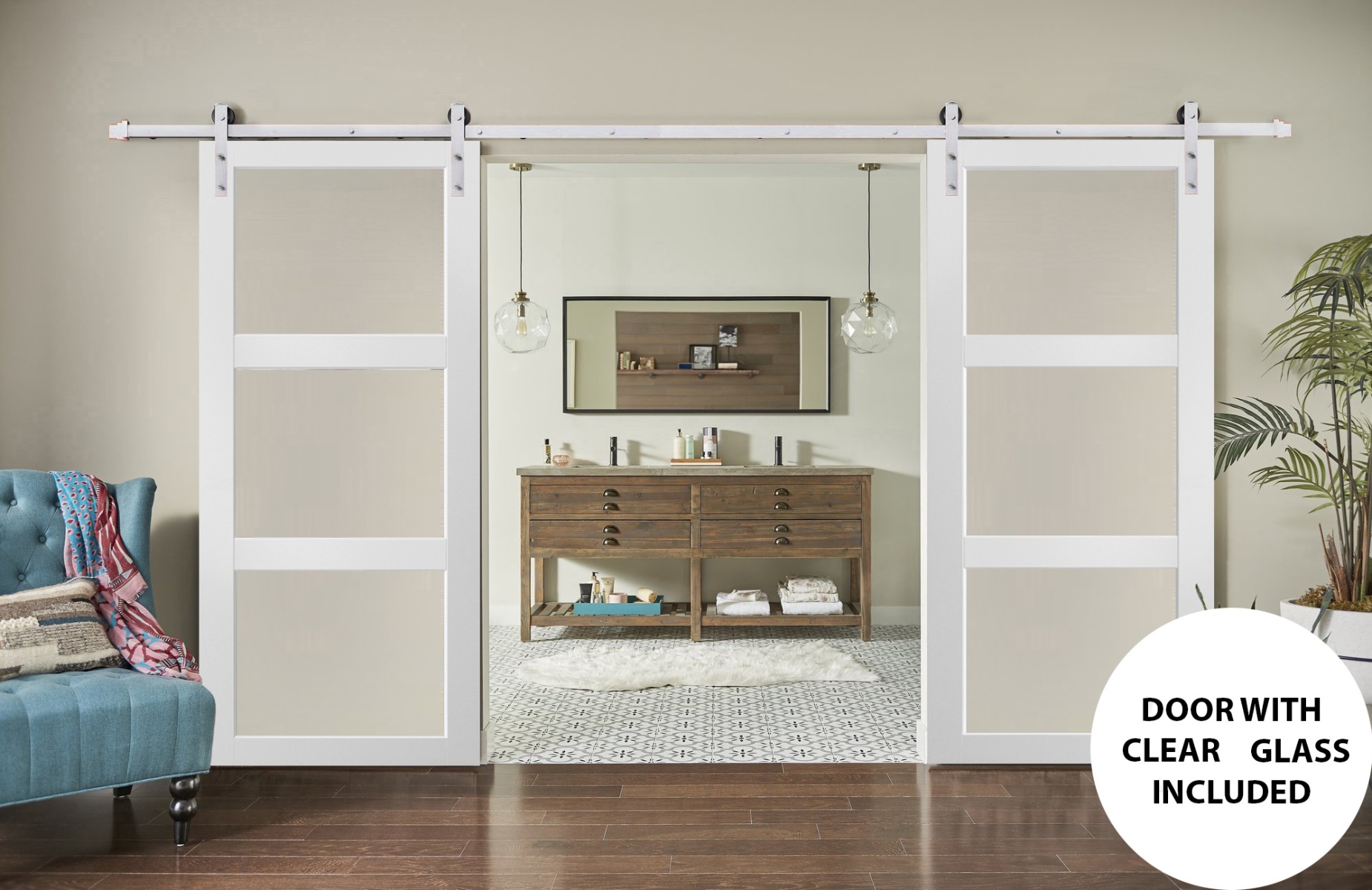 Lucia 2555 Double Barn door view 6