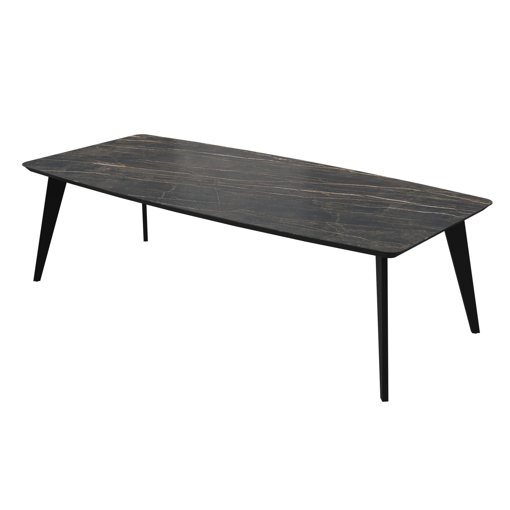 Dining Table PALERMO 102x47x29 Laminam Bianco StatuaMILAN Venato Laminam Naturali Noir Desir