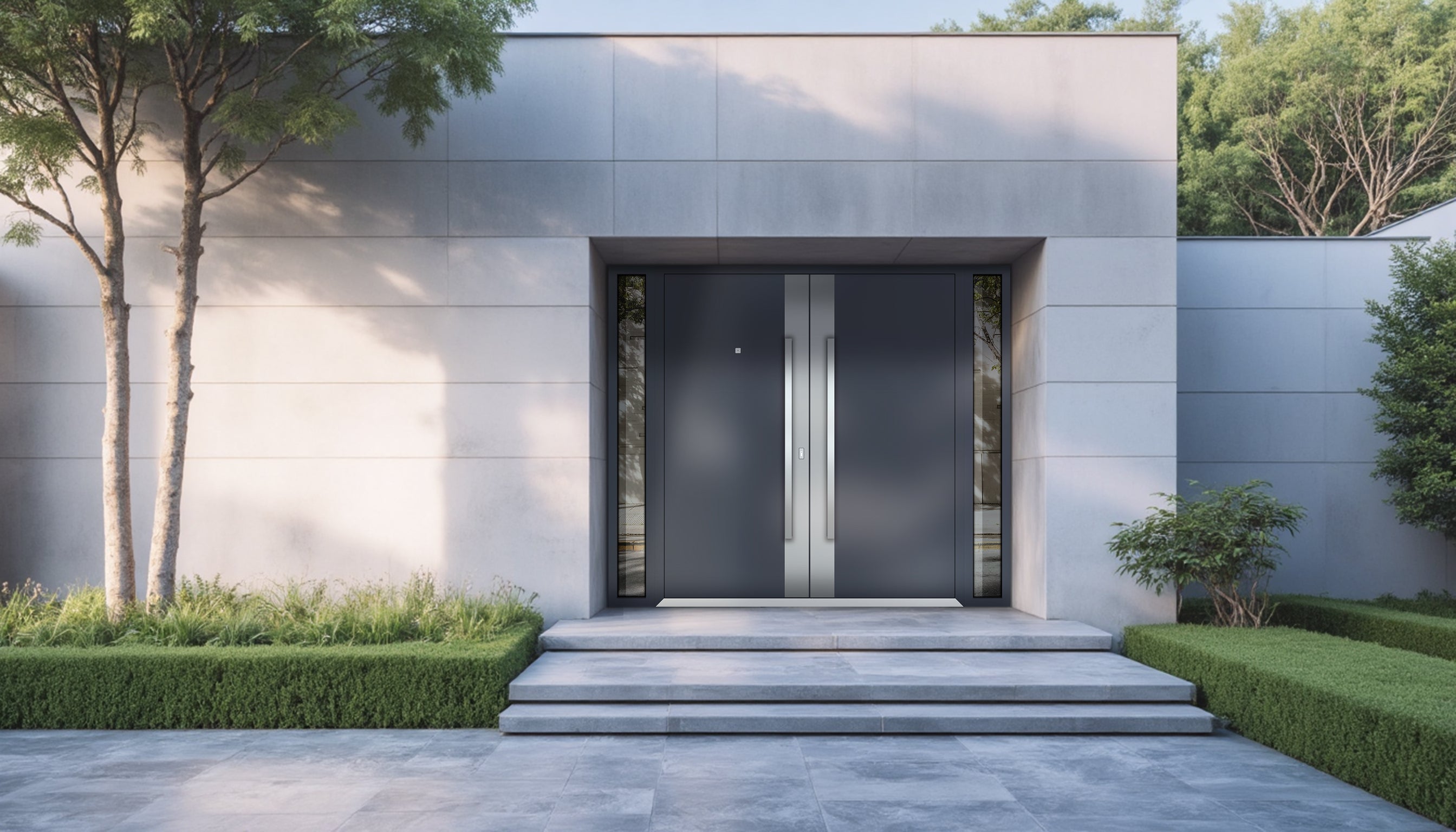 Deux 0729 Exterior Aluminum Double door view 3
