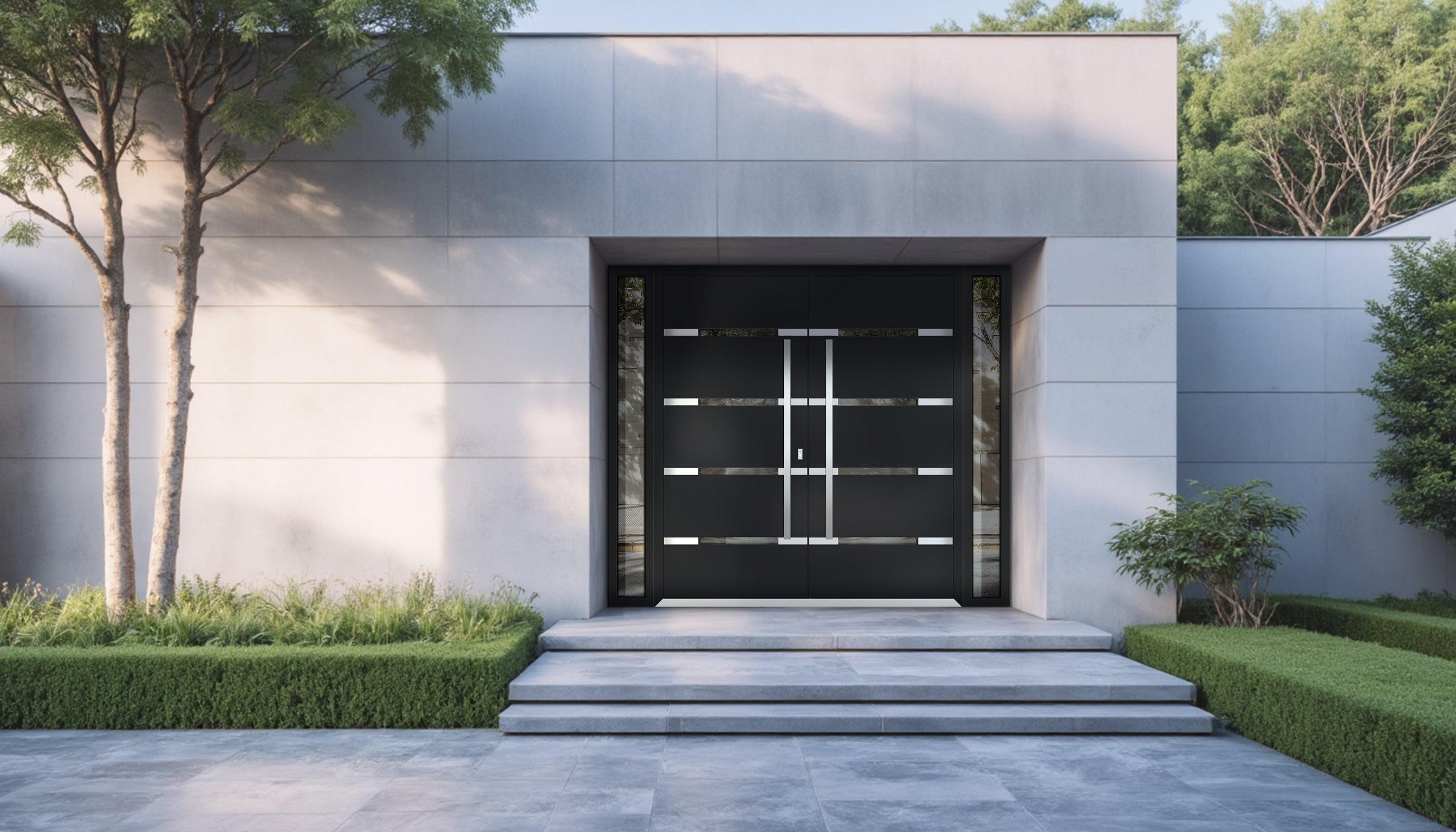 Deux 1105 Exterior Aluminum Double door view 3