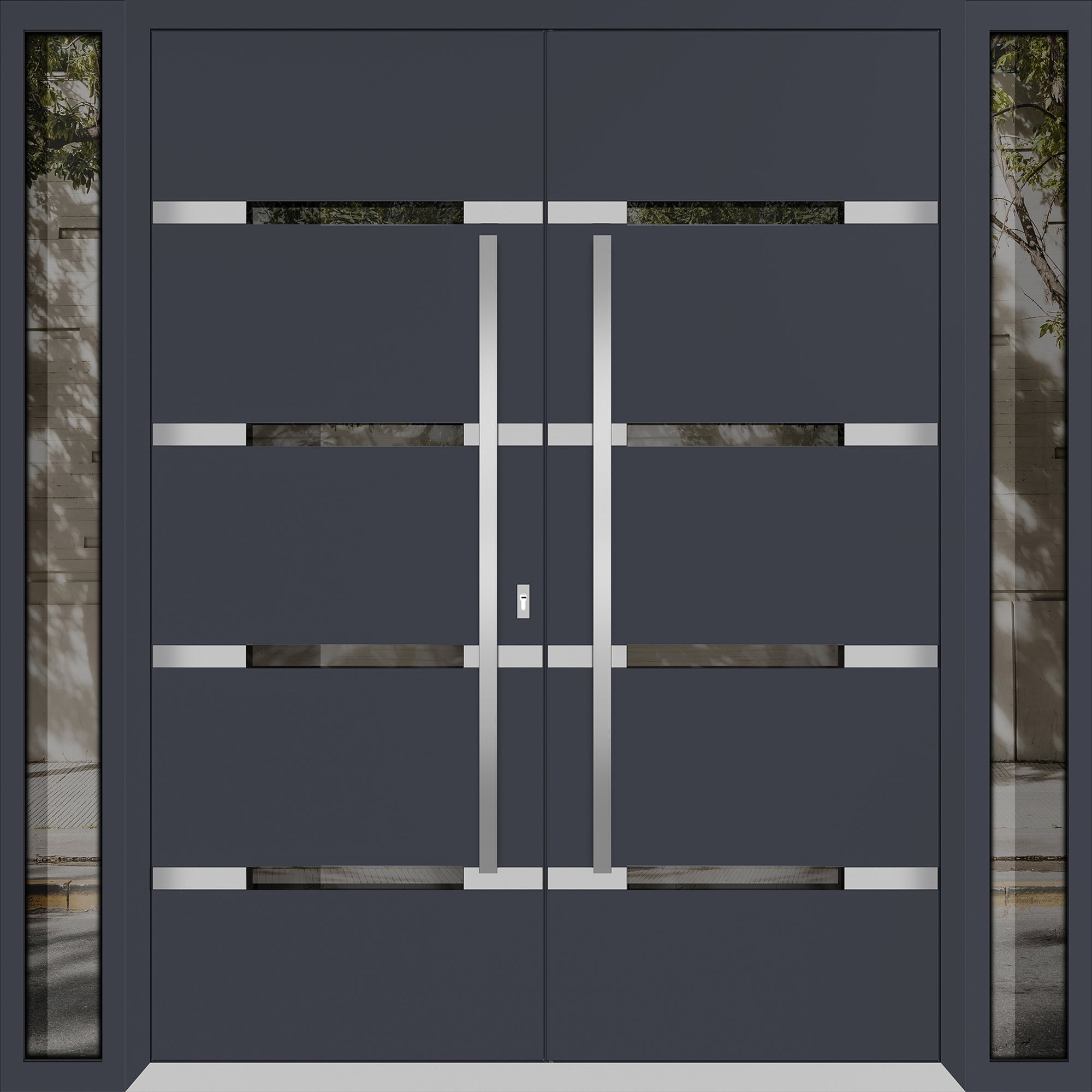 Deux 1105 Exterior Aluminum Double door view 5