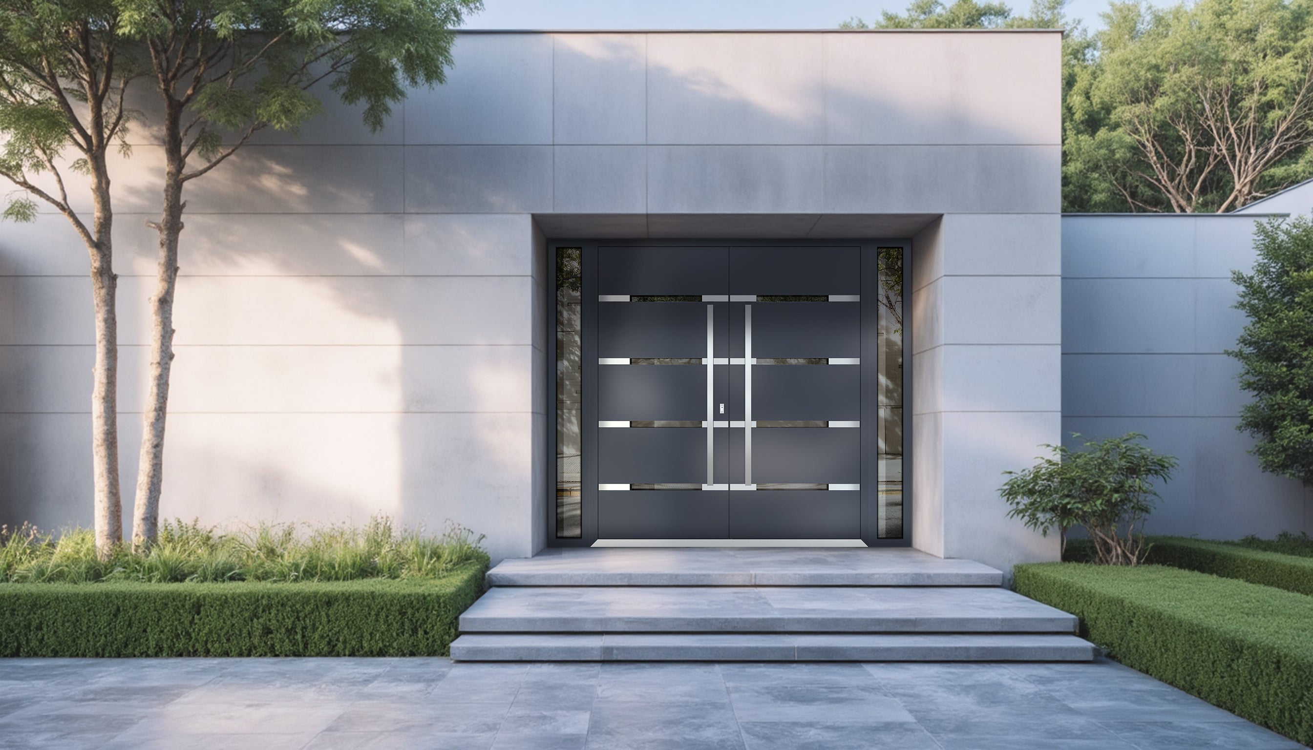 Deux 1105 Exterior Aluminum Double door view 7