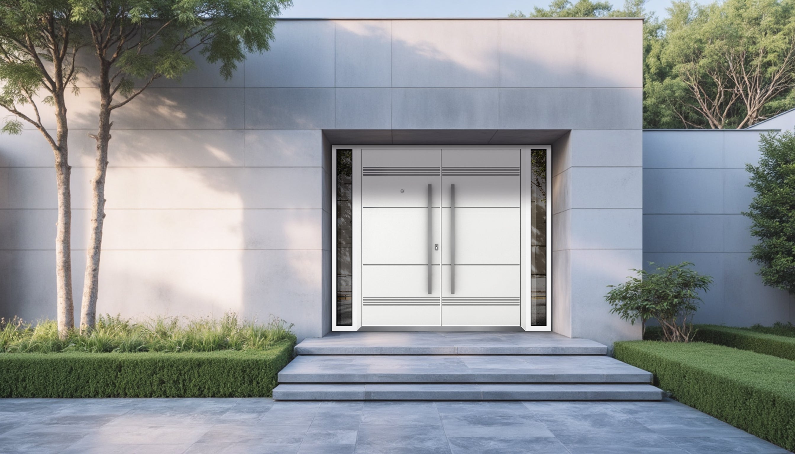 Deux 1705 Exterior Aluminum Double door view 3