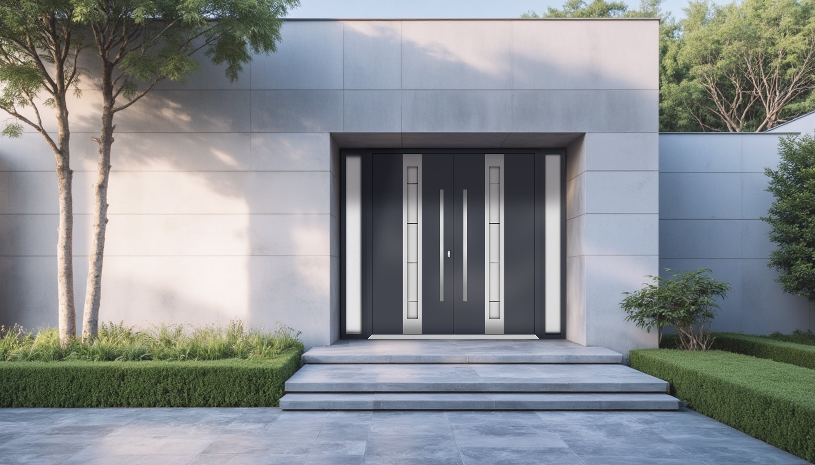 Deux 1717 Exterior Aluminum Double door view 3