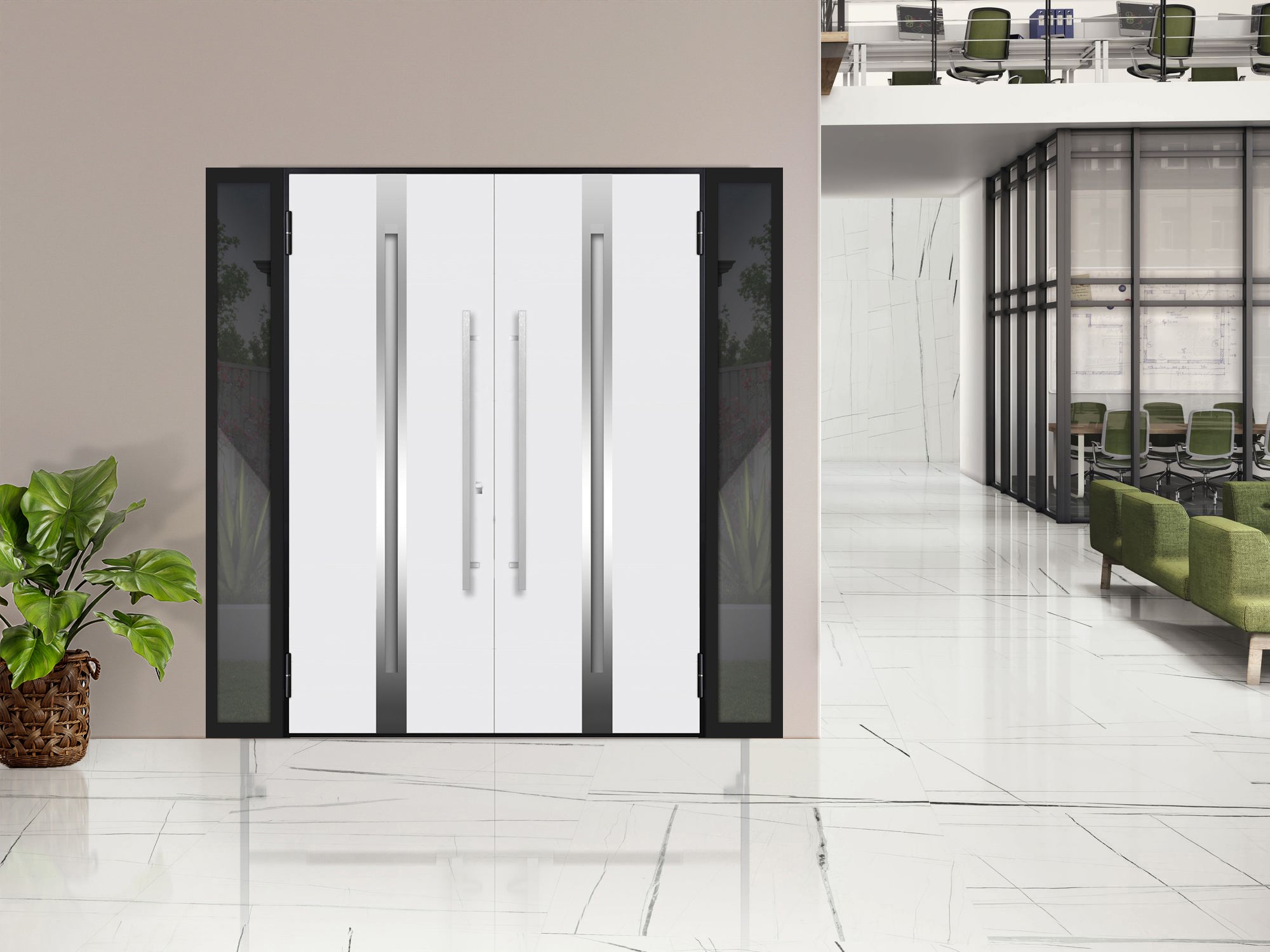 Deux 1744 Exterior Aluminum Double door view 8