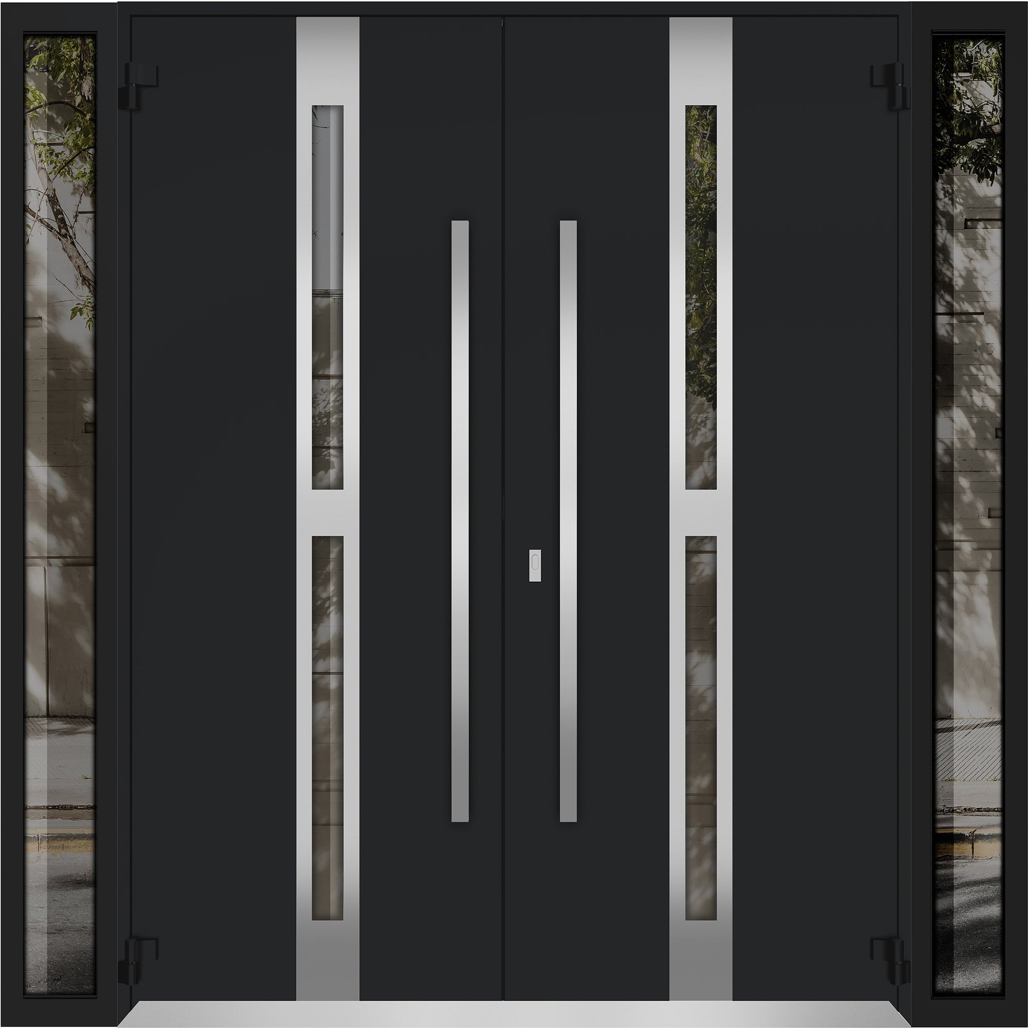 Deux 1755 Exterior Aluminum Double door view 2