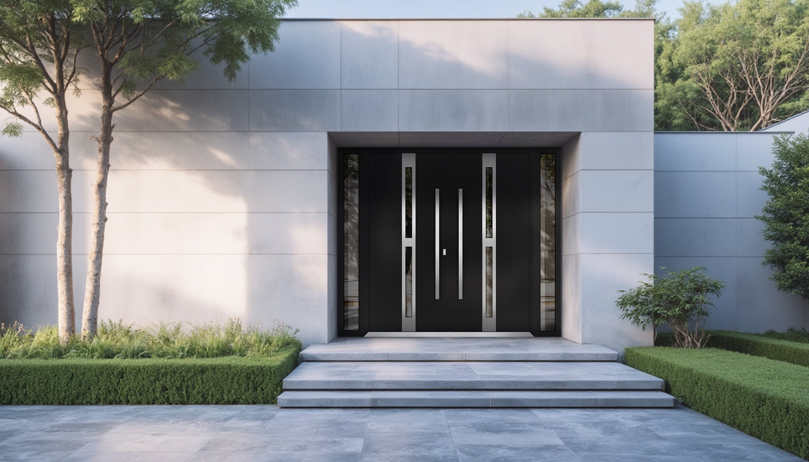 Deux 1755 Exterior Aluminum Double door view 3