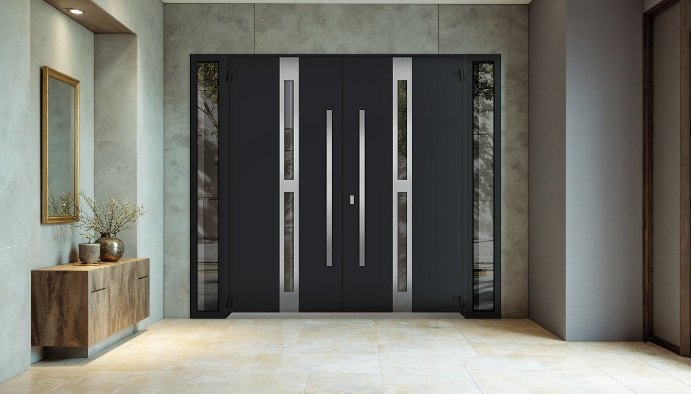Deux 1755 Exterior Aluminum Double door view 4