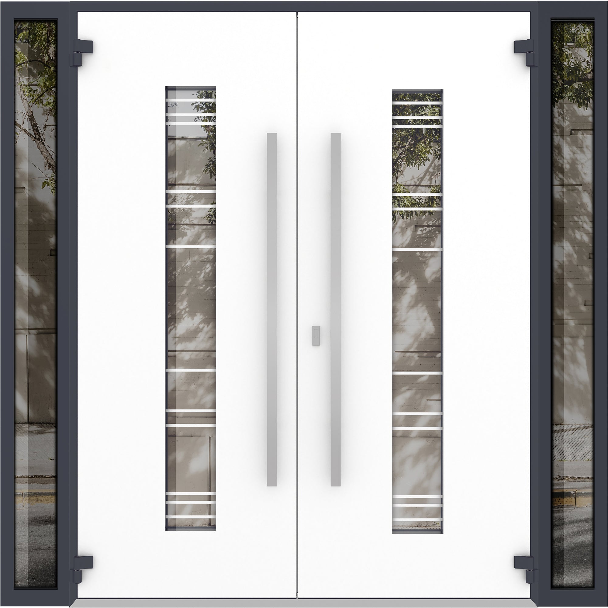 Deux 5755 Exterior Aluminum Double door view 2